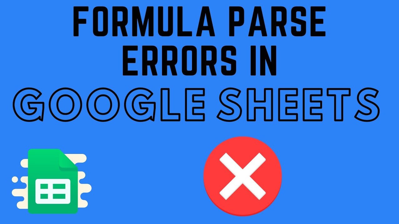 Formula Parse Error in Google Sheets