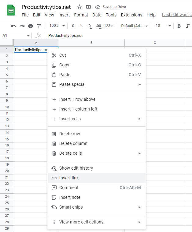 3 Ways to Create a Hyperlink in Google Sheets