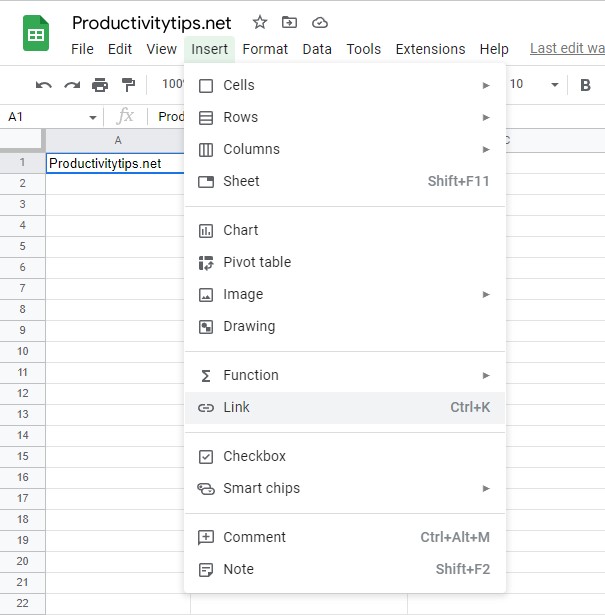 3 Ways to Create a Hyperlink in Google Sheets