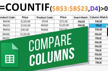 How to Compare Two Columns in Google Sheets? Simple Guide